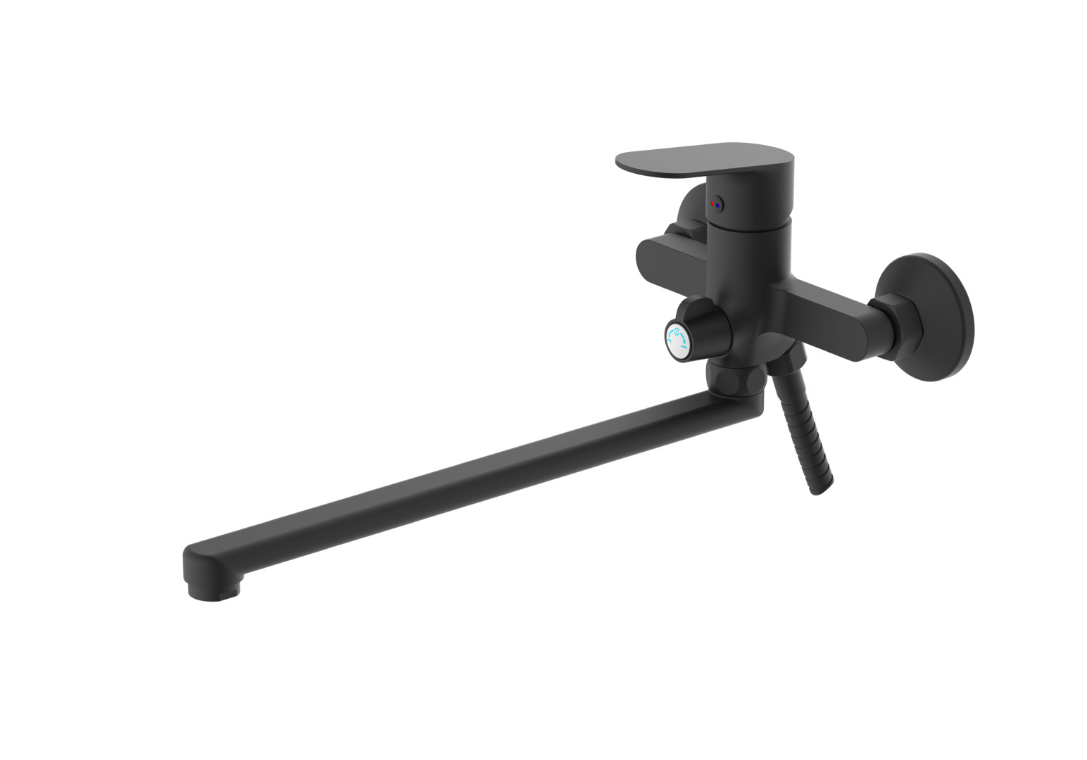 Смеситель для ванны VODA Shore Black с аксессуарами SHR31B