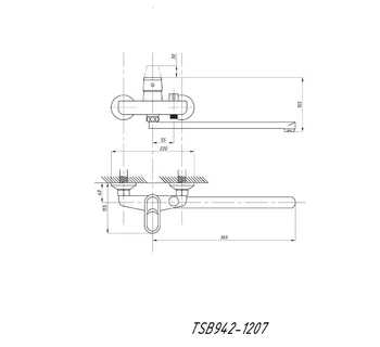 Смеситель для ванны с душем TSARSBERG TSB-942-1207