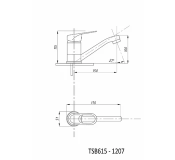 Смеситель для раковины TSARSBERG TSB-615-1207