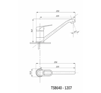 Смеситель для кухни TSARSBERG TSB-640-1207