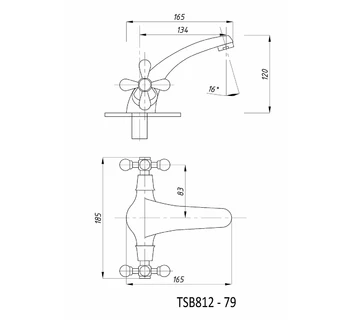 Смеситель для раковины TSARSBERG TSB-812-79