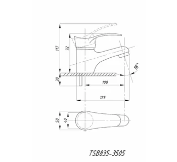 Смеситель для раковины TSARSBERG TSB-835-3505