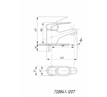 Смеситель для раковины TSARSBERG TSB-841-1207
