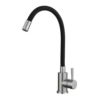 Смеситель для кухни TSARSBERG TSB-114-BL002 с гибким изливом черный