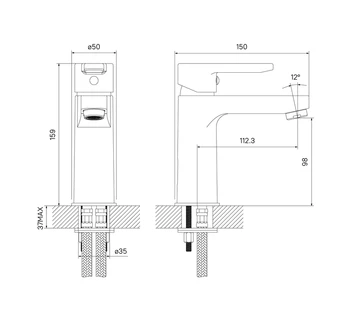 Смеситель для раковины IDDIS Sena SENSB00i01
