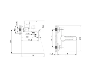 Смеситель для ванны IDDIS Sena SENSB00i02WA