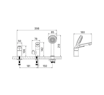 Смеситель для ванны IDDIS Torr TORSB30i07