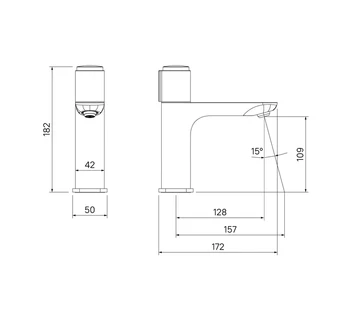Смеситель для умывальника с инновационным управлением Push Control графит IDDIS Slide SLIGMBTi01