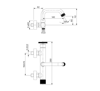 Смеситель для ванны черный IDDIS Grange GRABLR2i02WA