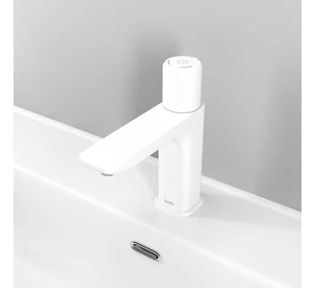 Смеситель для умывальника с инновационным управлением Push Control белый матовый IDDIS Slide SLIWTBTi01