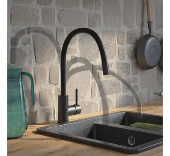 Смеситель для кухни IDDIS Kitchen 360 черный матовый K36BLJ0i05