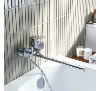 Смеситель IDDIS Esper ESPSB00i10WA для ванны с длинным изливом и керамическим дивертором