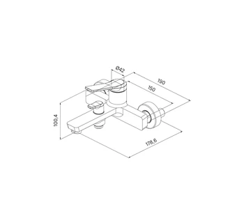 Смеситель для ванны IDDIS Parker PARBL02i02WA матовый черный