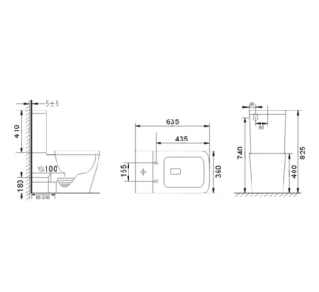 Унитаз напольный Gid Tr2170BL