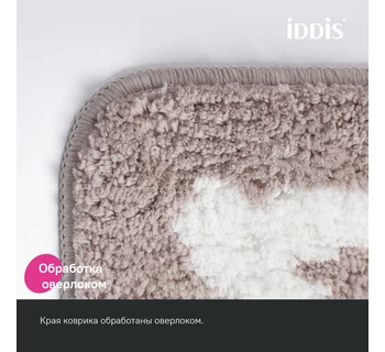 Коврик для ванной комнаты IDDIS BPQS03Mi12 50x80 микрофибра цвет серо-коричневый