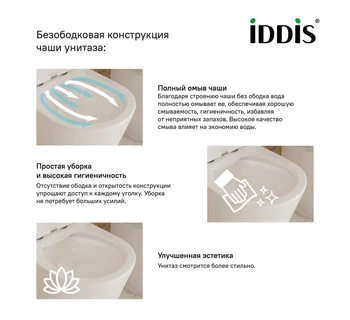 Унитаз подвесной безободковый IDDIS Vibe VIBRDSEi25