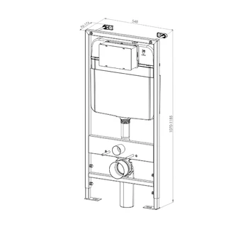 Комплект D&K DS1021604 унитаз DT1026016 инсталляция DI8055119 клавиша смыва DB1519002