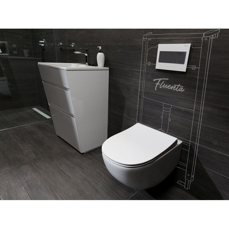 Комплект подвесного унитаза СЕТ Pestan FLUENTA SET40006661OW