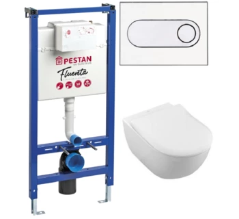 Комплект подвесного унитаза СЕТ Pestan FLUENTA SET40006661OW