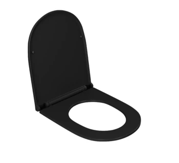 Унитаз подвесной безободковый D&K Matrix DT1396025 сиденье микролифт черный