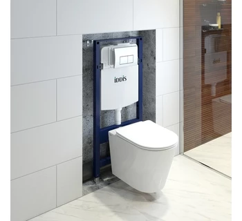Комплект подвесного унитаза инсталляция и клавиша смыва IDDIS Basic BASC010i73