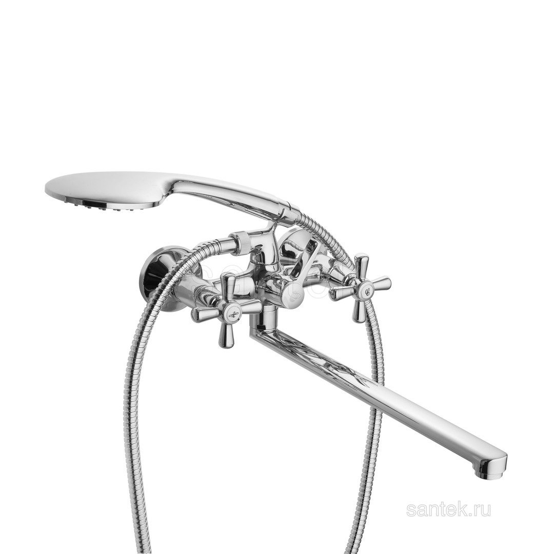 Смеситель Santek Рокс для ванны длинный излив WH5A12014C001