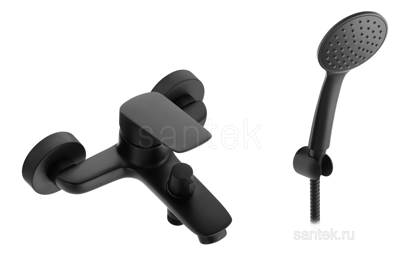 Смеситель Santek Таос для ванны черный WH5A10009N001