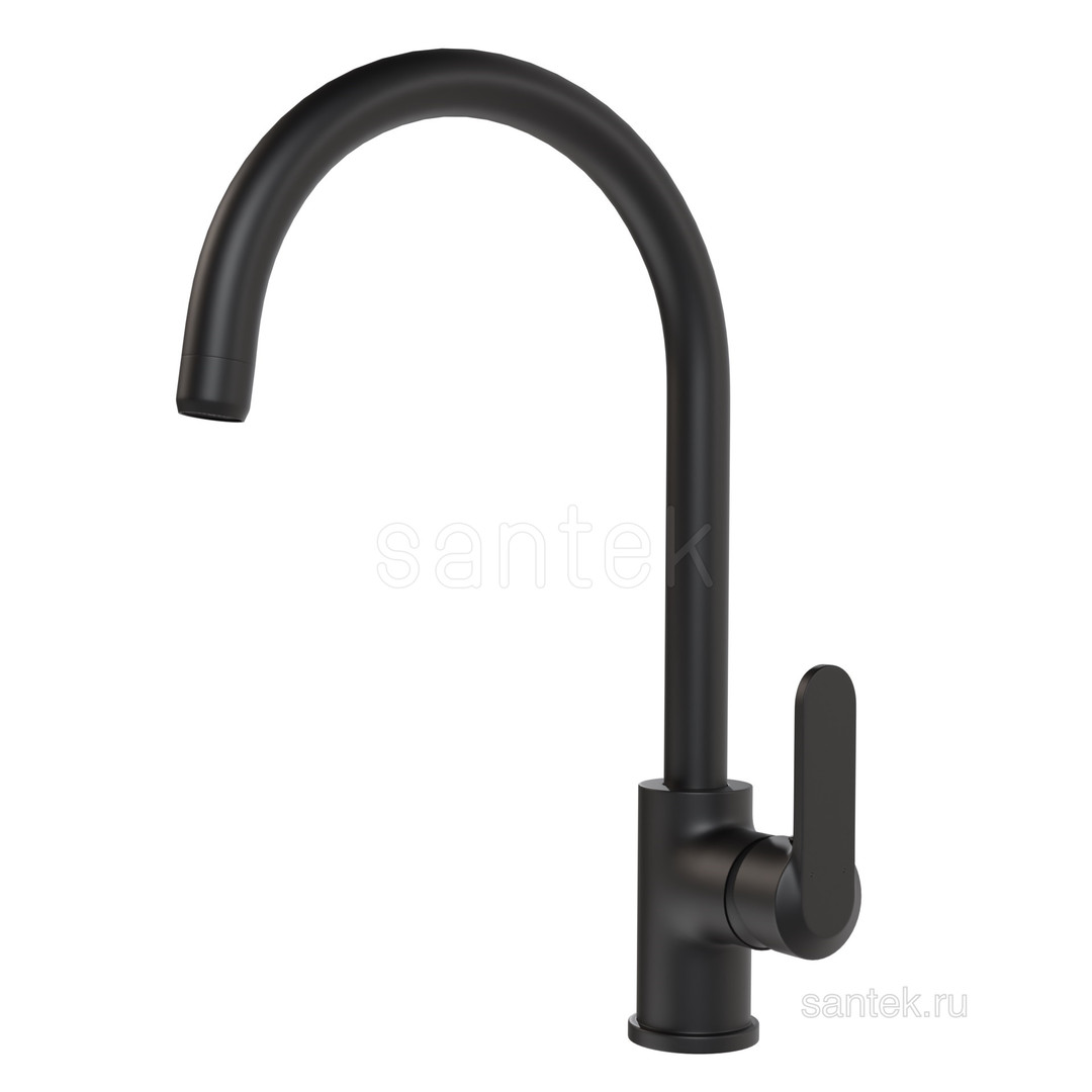 Смеситель Santek Линдос кухонный черный матовый WH5A41008N001