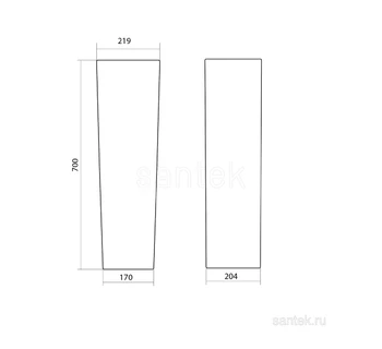 Пьедестал для раковины Santek Аллегро 1WH301956