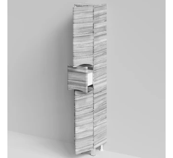 Шкаф-пенал напольный Vod-ok Адель 30 цвет лиственница структурная контрастно-серая правый